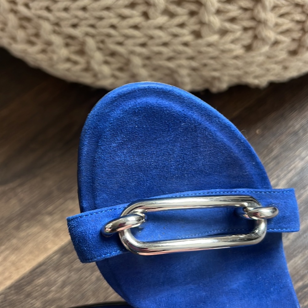 Balenciaga Blue Suede Heels - Picture 6 of 9